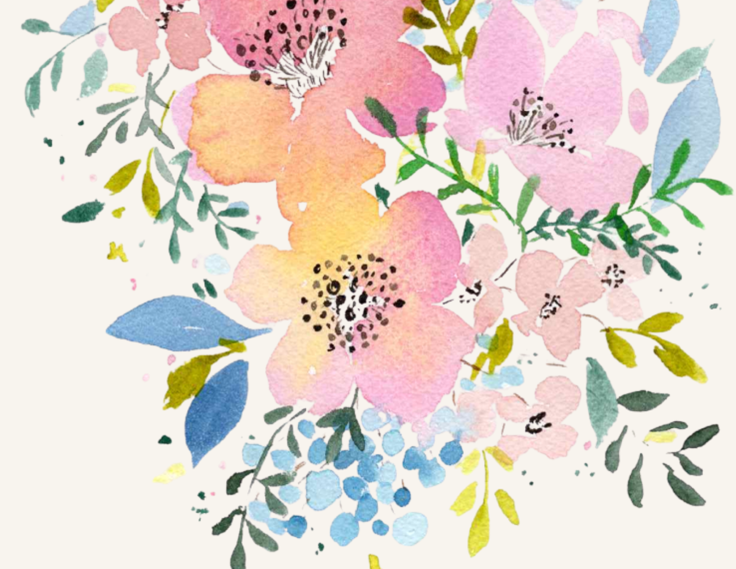 Floral Postcard