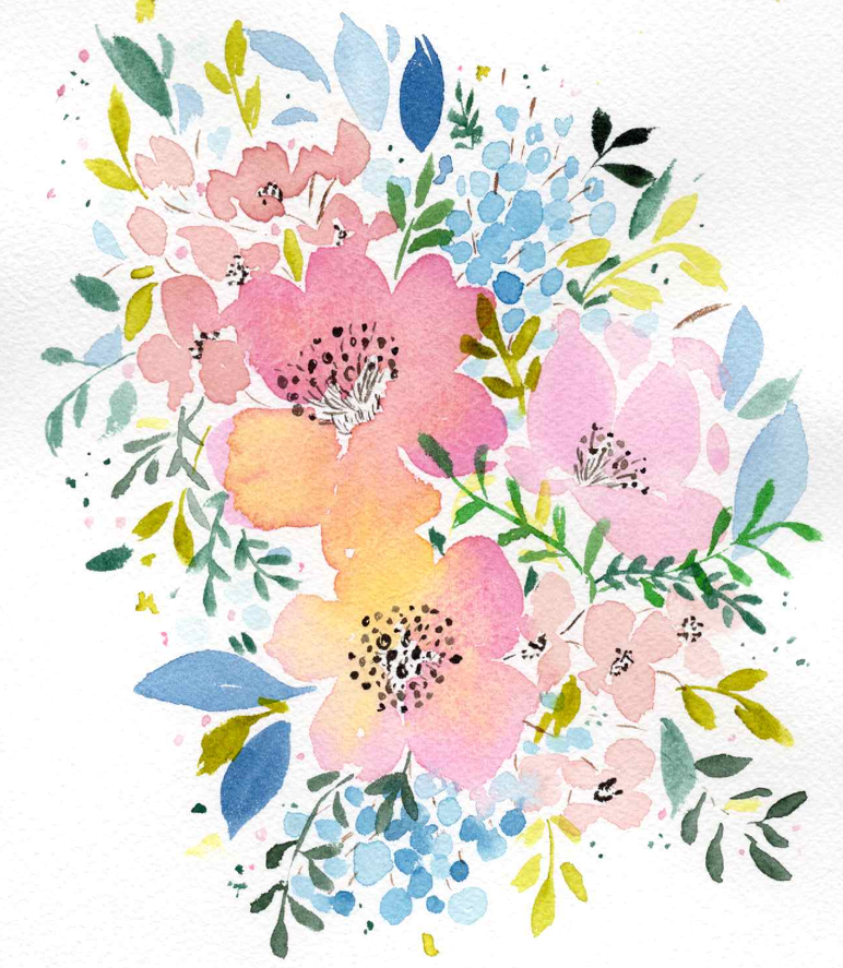 Watercolor Family Bouquet