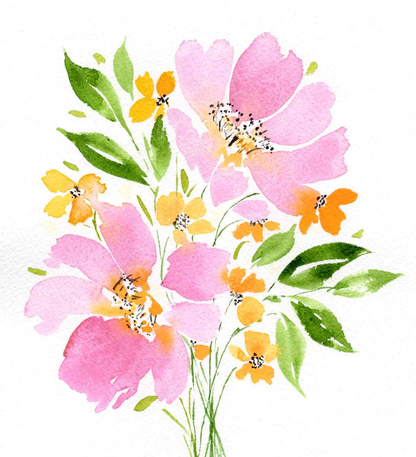 Watercolor Family Bouquet