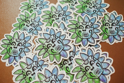 Mexica Mask Illustration Sticker