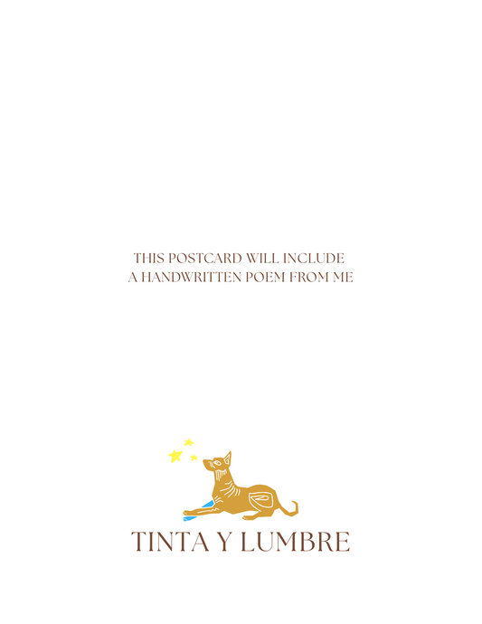 Sigue Bailando Postcard w/ Poem